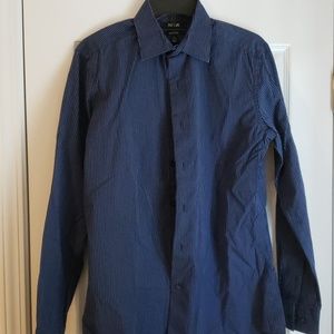 Apt. 9 black and blue button down dress shirt